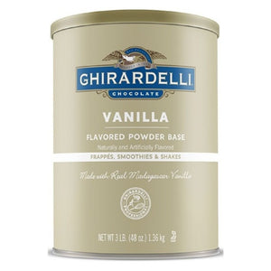 Ghirardelli Vanilla Flavored Powder Base 3 LB Can