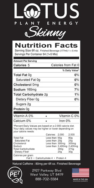 Skinny Pink Lotus Plant-Based Energy Case Qty 6