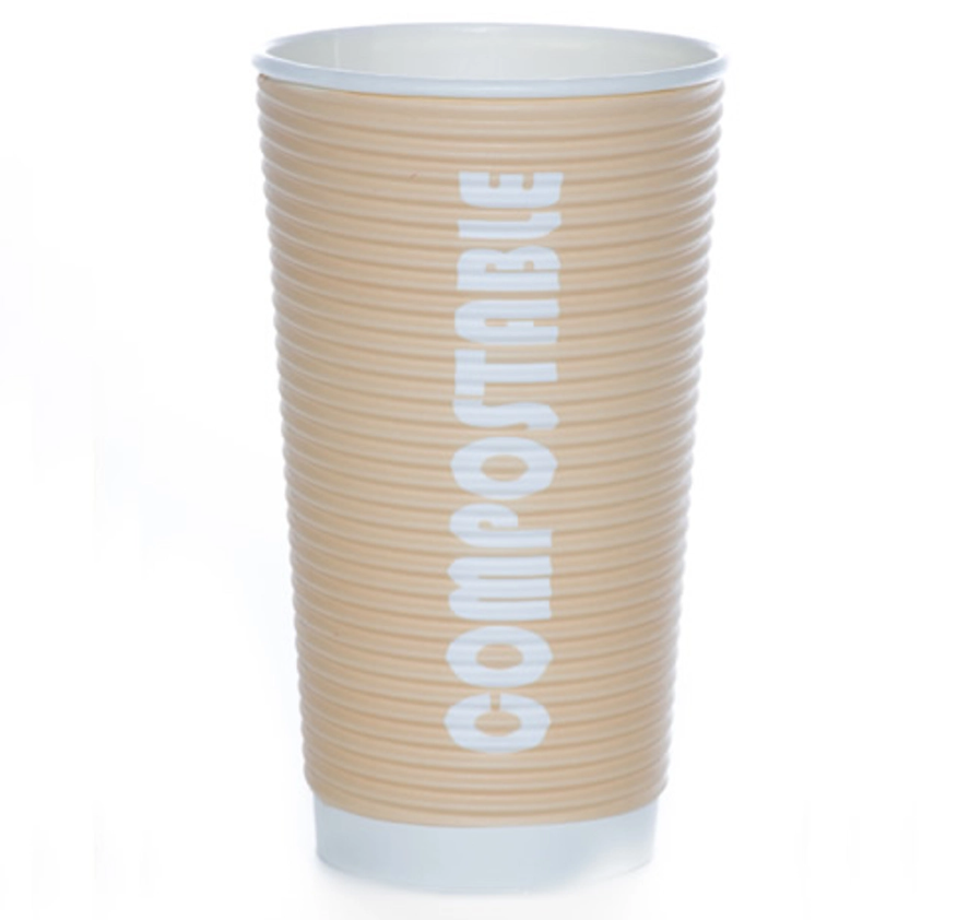 20 OZ Hot Cups 500 Count Compostable