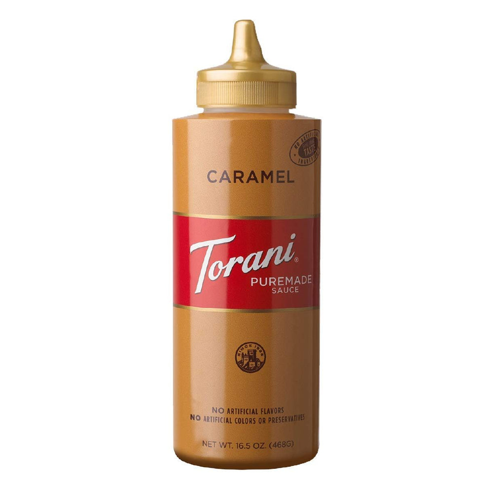 Torani Caramel T0854 Sauce Squeeze Bottle 16.5 Oz
