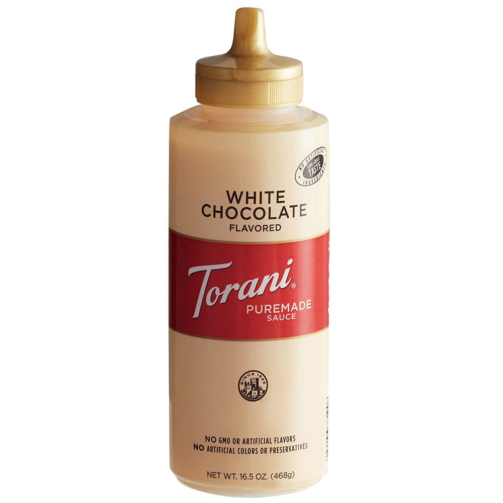 Torani White Chocolate T0853 Sauce Squeeze Bottle 16.5 Oz